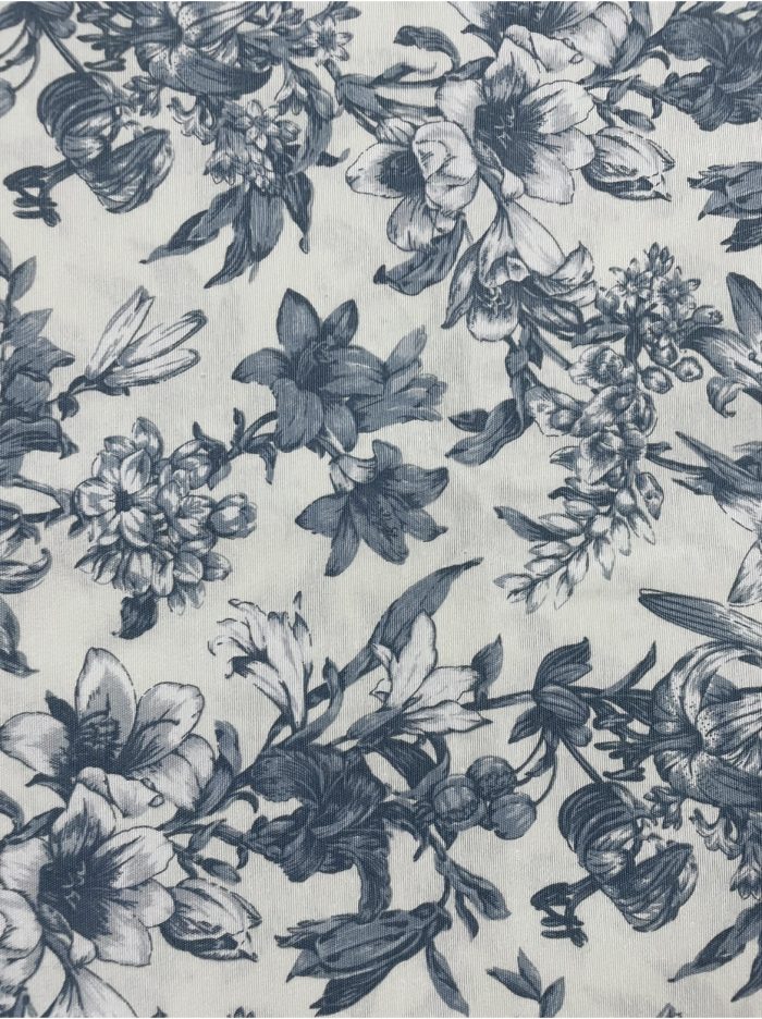 Tejido Loneta Estampada Toile De Jouy - 2.45 Metros Lineales X 2.80 Metros Ancho, 50% Algodón 50% Poliéster, Peso 190 Gr/m2